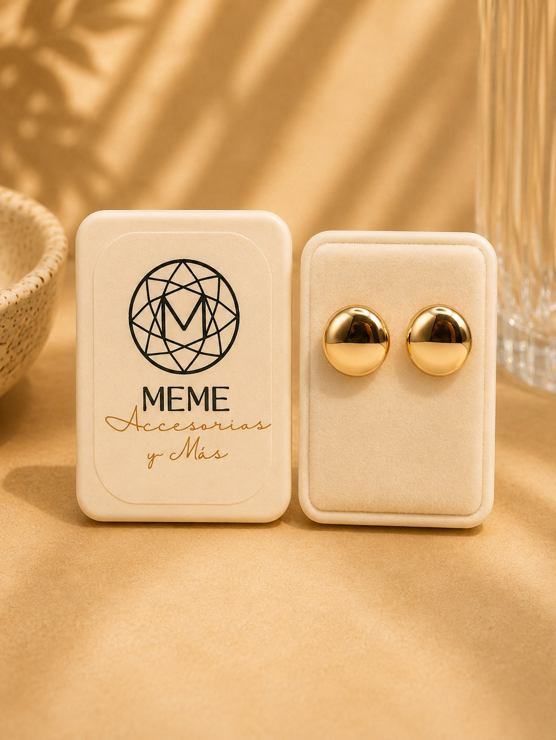 aretes esfera dorada aretes esfera dorada